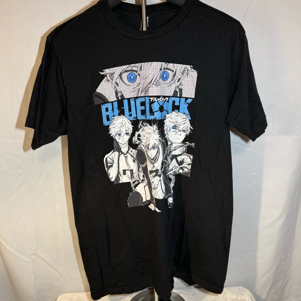 Blue Lock Anime Graphic Tee Shirt Black Zuni Sportswear‎ Size L